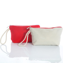 Eco-friendly Beauty Portable multifunctional Canvas Cosmetic Bag Cotton Make up Pouch For lady